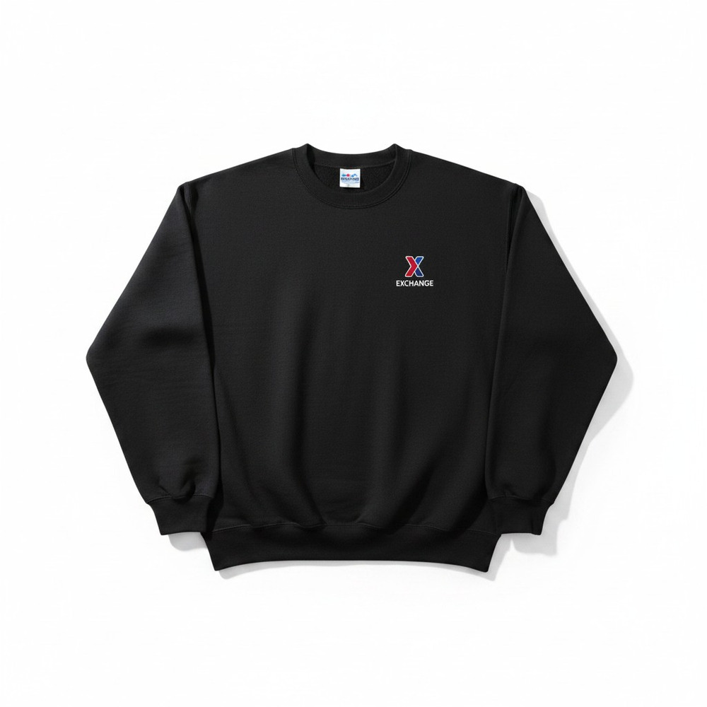 Port & Company Mens Essential Fleece Crewneck Sweatshirt Black L Streetwear Tech